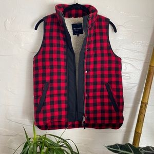 Madewell Buffalo Plaid Lined Vest